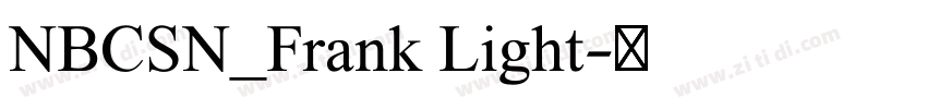 NBCSN_Frank Light字体转换